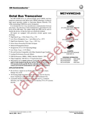 MC74VHC245DTR2 datasheet  